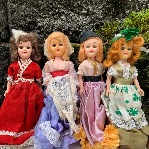 Vintage Art Crafters Mixed Lot Plastic Dolls of World Sleep Eyes MCM 50s 60s - Picture 5 of 9